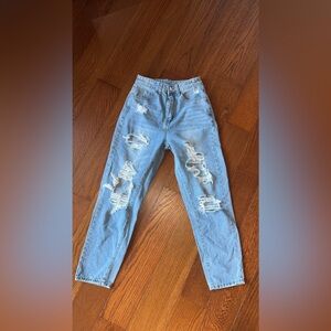 Distressed Mom Jeans